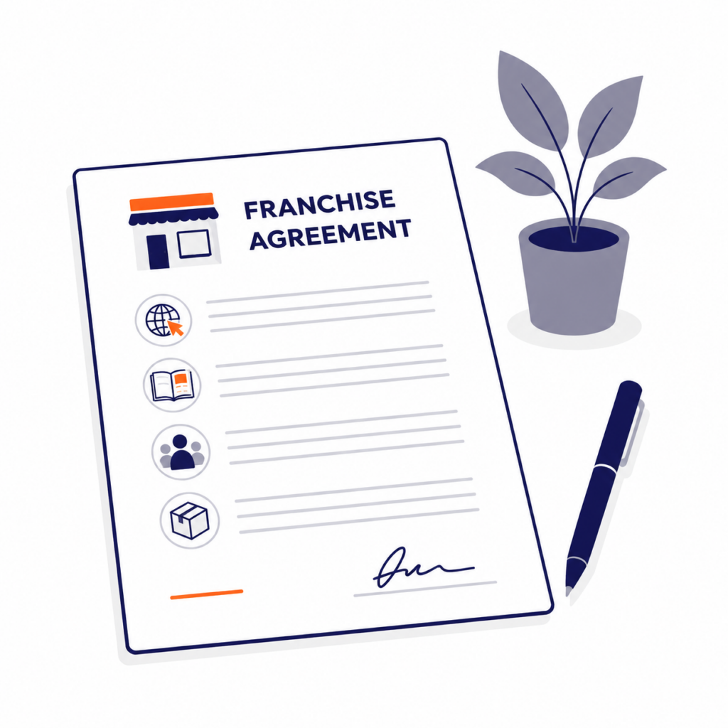 graphic of franchise agreement