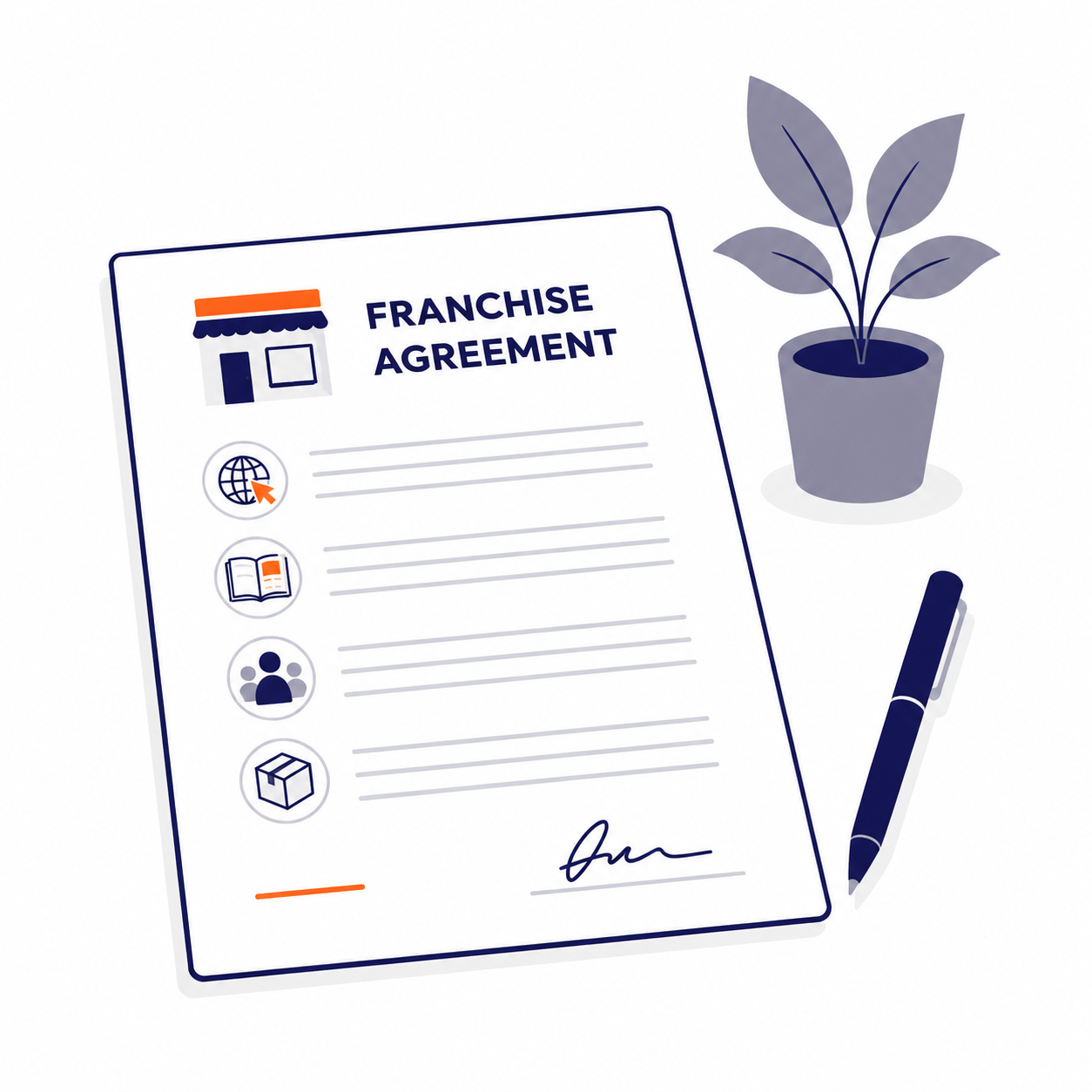 graphic of franchise agreement